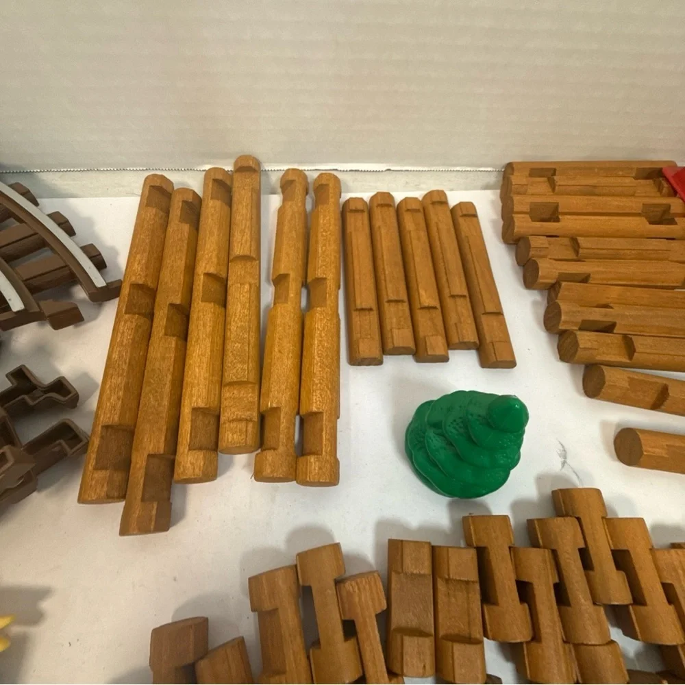 The Original Lincoln Logs Sawmill Express Railroad Trains Childrens BuildingToys